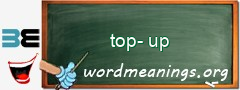 WordMeaning blackboard for top-up